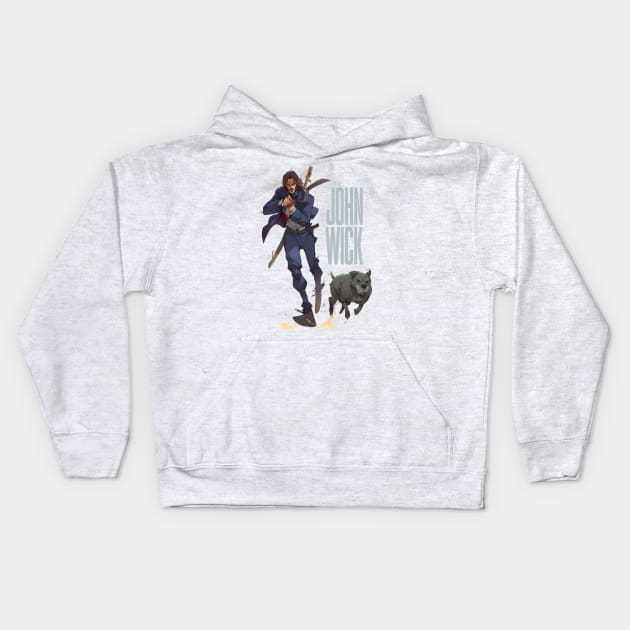 john wick and the team Kids Hoodie by masbroprint